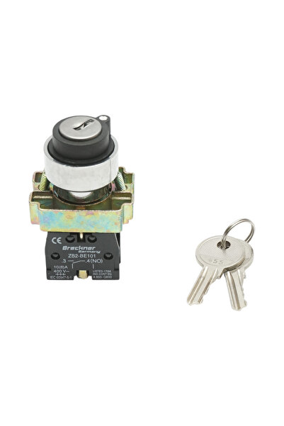 UTB Selector 2 pozitii cu retinere si cheie 1NO, 400V/10A, LAY5-BG41 Breckner...