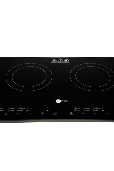 Afra Double Induction Cooktop 2800W, 2 Burners, 10 Power Levels, Adjustable H...