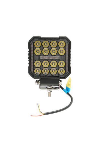 UTB Квадратен LED прожектор с DRL 9-36V, 18W бяло-жълт, алуминиев корпус 108x...