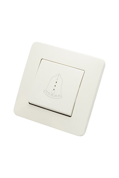 UTB Intrerupator sonerie LED cu revenire alb incastrat 220V, 10AX, PC 80x80mm