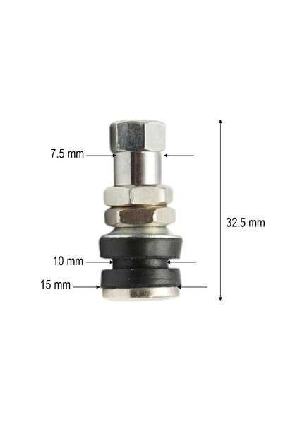 UTB Chrome metal tubeless wheel valve 32.5mm VAMD161 32.5mm for motorcycles, ...