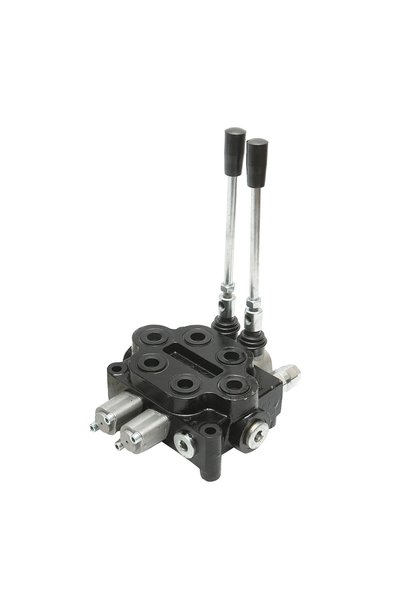 UTB Distribuitor hidraulic cu 2 manete 150 Bar, debit 80L/min M22x1.5mm pentr...