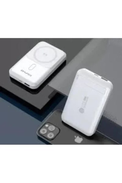 AWEI Powerbank P139K με ασύρματη μαγνητική φόρτιση 10000mAh σε λευκό χρώμα