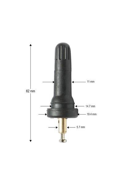 UTB TR413 βαλβίδα ελαστικού tubeless συμβατή με αισθητήρα TPMS