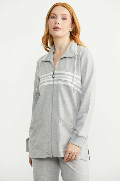 Sementa Full Zip Tunic Tracksuit Set - Gray