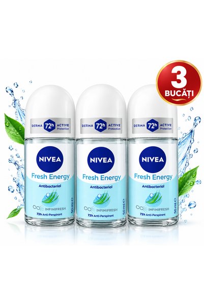 NIVEA Set 3x 50 ml roll-on fresh energy