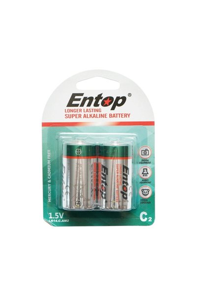 UTB Αλκαλικές μπαταρίες C 1.5V LR14 AM2 2 τεμάχια/σετ Entop