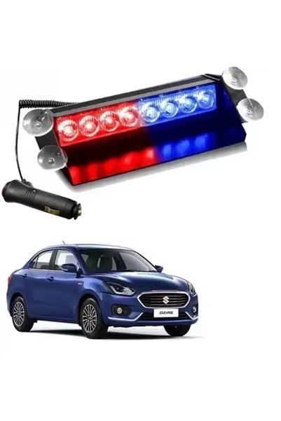 OEM Φώτα LED που αναβοσβήνουν σε στυλ αστυνομικού αυτοκινήτου FX-57R/B μπλε σ...