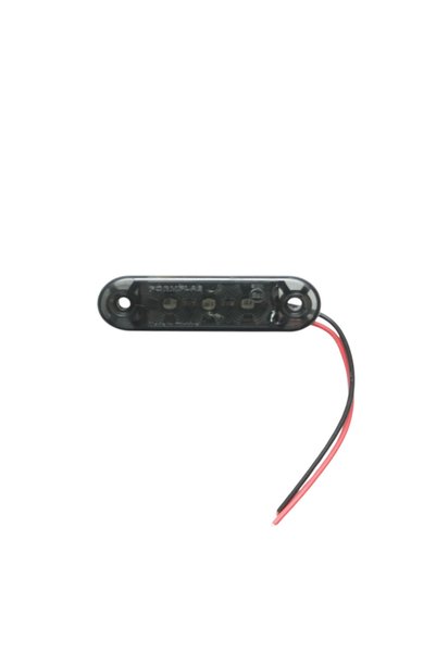 UTB Lampa gabarit laterala ovala LED 12V-24V rosu fumuriu 3 LED-uri 70x21x10....