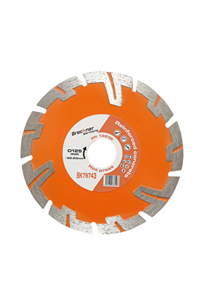 UTB Disc diamantat turbo segmentat 125x22.23mm, segment 8mm pentru BCA, caram...