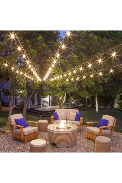 UTB Outdoor LED lighting system 12 E27 sockets, 6m cable, 220V IP44 Breckner ...
