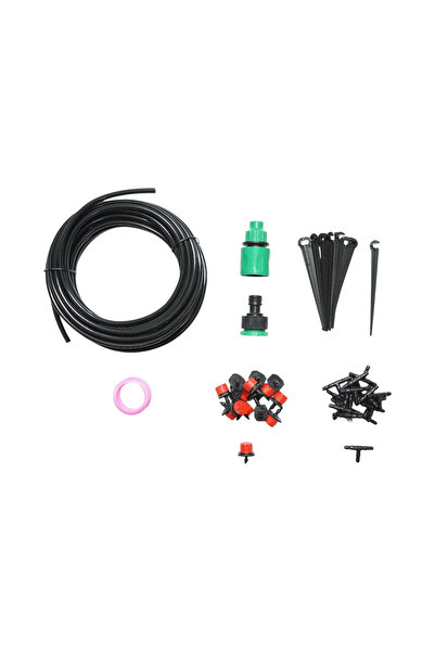 UTB Kit complet irigare prin picurare cu furtun 10m, duze, conectori, tije de...