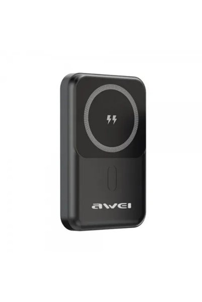 AWEI Powerbank P139K με ασύρματη μαγνητική φόρτιση 10000mAh σε μαύρο χρώμα