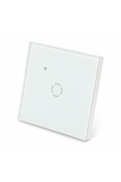 UTB Întrerupător inteligent Wi-Fi tactil simplu alb 220V, 1000W, carcasă din ...