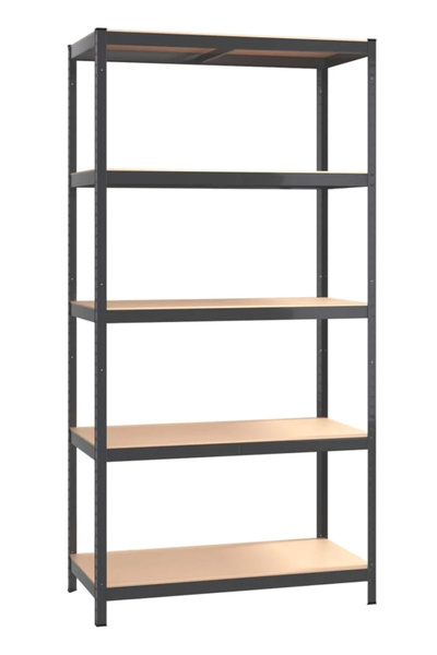 HOME-USE HOME USE μεταλλική ραφιέρα HUH-0199 με 5 ράφια, 90x40x180cm, μαύρη