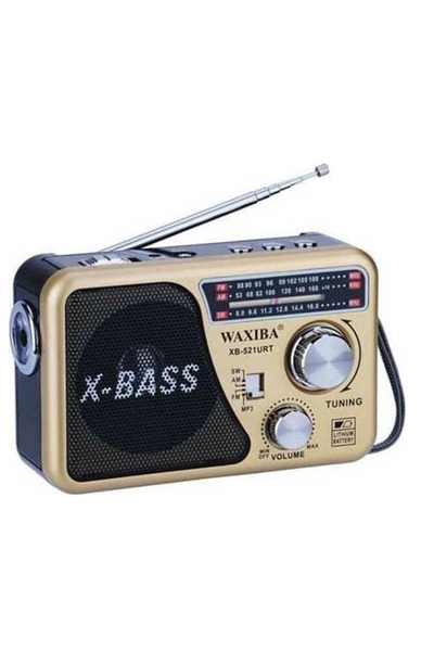 Waxiba Φορητό Ραδιόφωνο XB-521URT με USB, AUX, AM/FM/SW, Χρυσό
