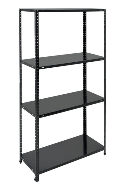 HOME-USE HOME USE μεταλλική ραφιέρα HUH-0200 με 4 ράφια, 75x30x150cm, μαύρη