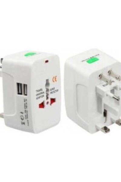 Treqa Ταξιδιωτικός Αντάπτορας Πρίζας με 2 θύρες USB 1000mA BEU-2