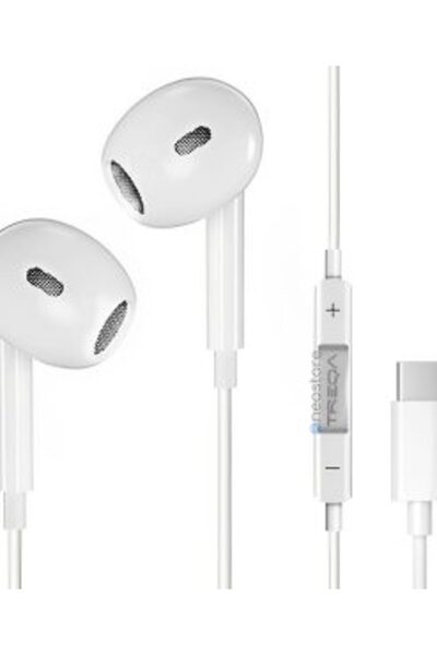 Treqa Ακουστικά Κινητού Handsfree Earbuds με Βύσμα Type-C EP-760 Λευκό