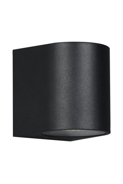 POWERTECH φωτιστικό τοίχου HLL-0187 για GU10 λάμπα, μεταλλικό, IP65, μαύρο