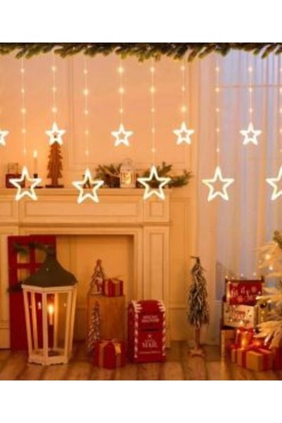 OEM Χριστουγεννιάτικα λαμπάκια LED 120 με 10 αστέρια σε στυλ κουρτίνας και επ...