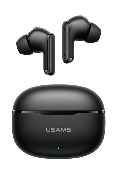 Usams earphones με θήκη φόρτισης E05, True Wireless, BT 6.0, μαύρα