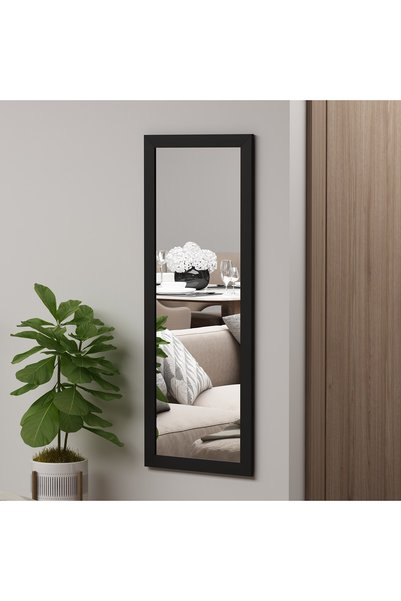 Asi Home Oglindă Omilo, 40x105x2 cm, Negru, MDF, Sticlă Ecologică Flotal-E, F...