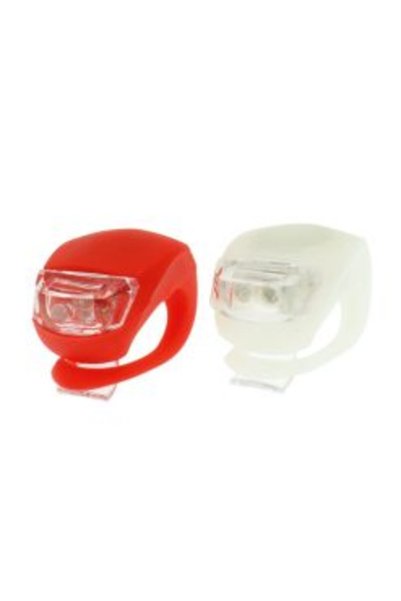 OEM LED Φώτα Ποδηλάτου Σιλικόνης BL – 008 – 2 Κόκκινο Λευκό