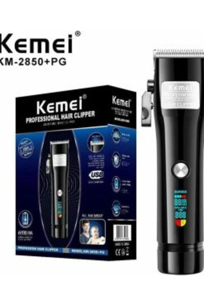 Kemei Επαναφορτιζόμενη Κουρευτική Μηχανή KM-2850+PG Μαύρο