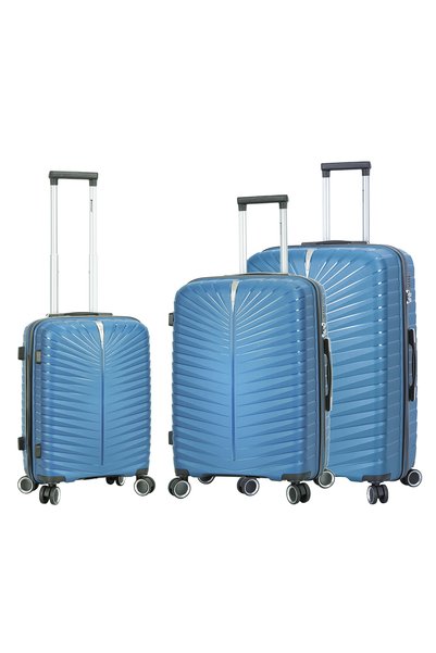 Madisson Set de trolere, Polipropilenă, 4 roți duble, cifru, SW62103, Turcoaz