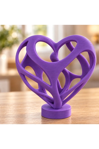 OEM Statuetă decorativă inimă cu design gol, imprimată 3D - 9,65 × 6,76 × 10 ...