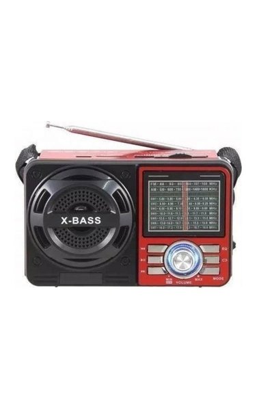 Cmik Φορητό Ραδιόφωνο MK-1088 Επαναφορτιζόμενο USB Κόκκινο 3 Ζωνών
