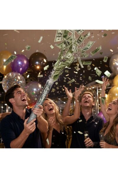 Re Transparent tube confetti cannon, confetti thrower for parties and festive...