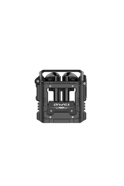 AWEI Ακουστικά Bluetooth T63 Earbud Μαύρα με Θήκη Φόρτισης & Αντοχή στον Ιδρώτα