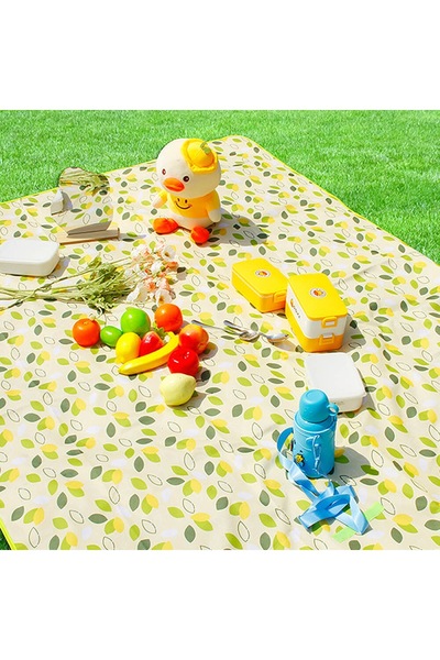 ZODIACOOL Pătură picnic tip plic, cu mâner, material Oxofrd, model frunze ver...