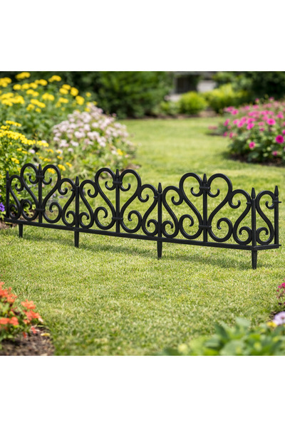 MyOfficeShop Set de 4 panouri decorative pentru gard de grădină, flexibile, d...