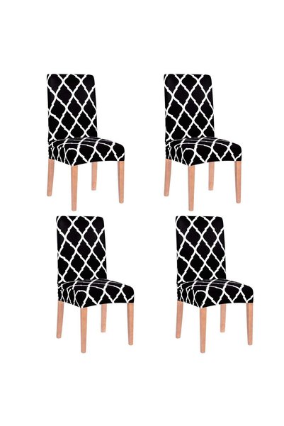 MyOfficeShop Set de 4 huse universale pentru scaune, mărime universală, polie...
