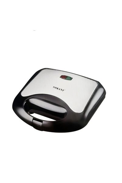 SOKANY Τοστιέρα 2 Θέσεων 750W Inox KJ-105 για Τραγανά Τοστ