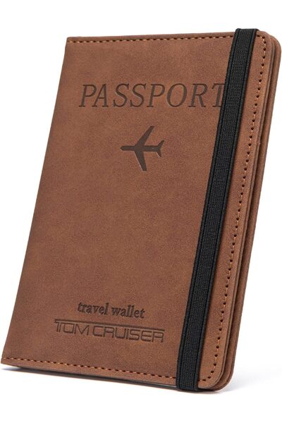 Tom Cruiser RFID Passport Holder, Slim PU Travel Wallet with Passport Pocket,...