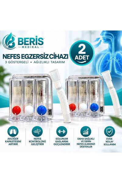 Beris Medikal Triflo Solunum Egzersiz Cihazı Yüksek Kalite Nefes Egzersiz Apa...
