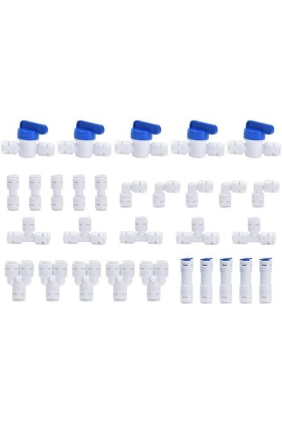 Generic 30 قطعة من وصلات التوصيل السريع بقطر خارجي 1/4 بوصة لأنابيب المياه، م...