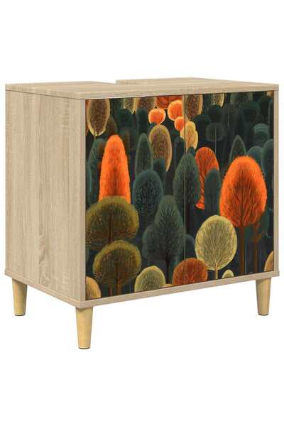 vidaxl Dulap de Baie ZAANDAM Sonoma 60 x 40 x 60 cm Lemn prelucrat