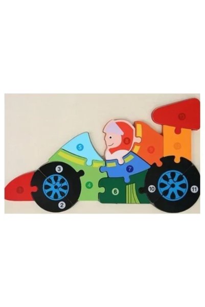 OEM Ανάγλυφο ξύλινο παζλ 3D 29.5×18 εκ. Jigsaw Puzzles - αγωνιστικό όχημα