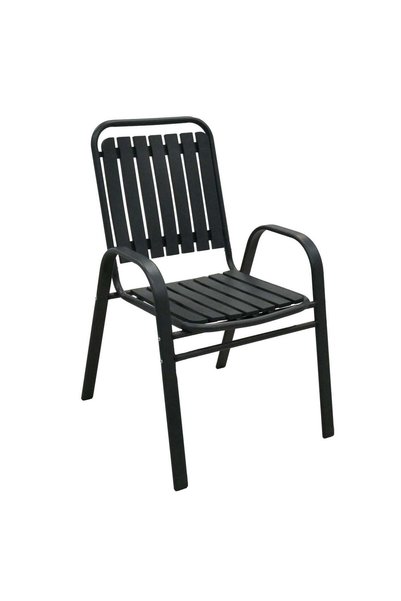 MyOfficeShop Scaun de grădină cu cotiere, cadru metalic, max 110 kg, 56x63x89...