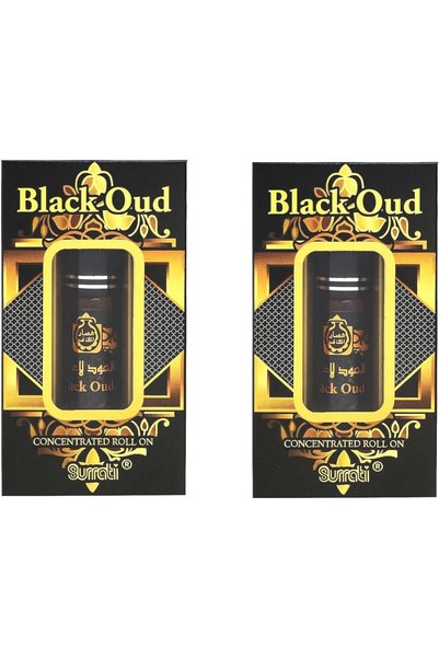 Surrati Black Oud - 6ml Roll-on Perfume Oil (Attar) unisex PACK OF 2