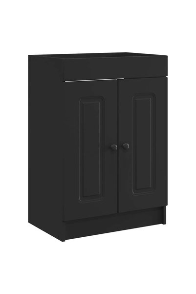 vidaxl Dulap de baie sub chiuvetă Negru 56 x 37,5 x 81 cm