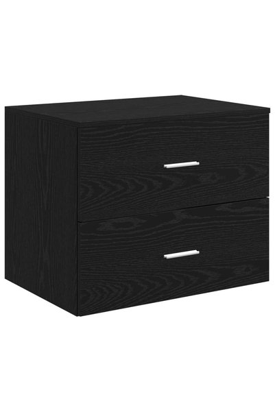 vidaxl Dulap de baie montat pe perete Stejar Negru 62,5 x 44,5 x 50 cm
