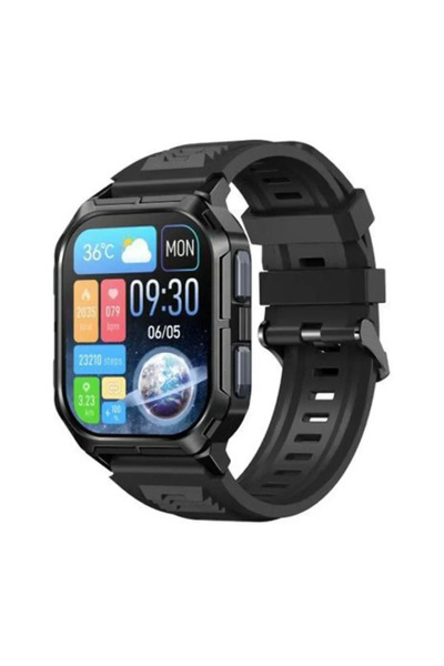 OEM Smartwatch με παλμογράφο και ειδοποίηση κλήσεων TKY88 σε μαύρο χρώμα