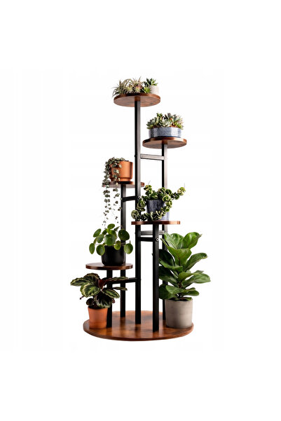 SERSIMO Etajeră cu 6 niveluri pentru flori și plante, structură metalică, dia...
