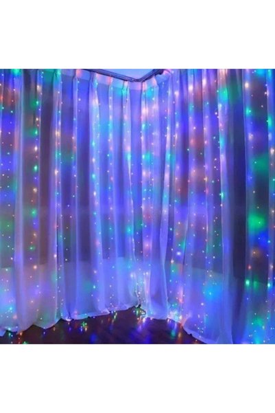OEM Χριστουγεννιάτικα Λαμπάκια “κουρτίνα” 100LED 3m (1m*1m) Πολύχρωμου Φωτισμ...